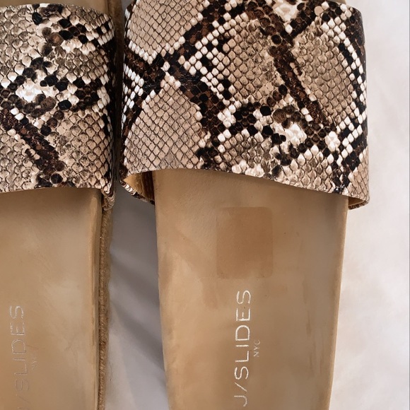 J/SLIDES Libby Platform Slide Sandals Natural - Picture 2 of 5